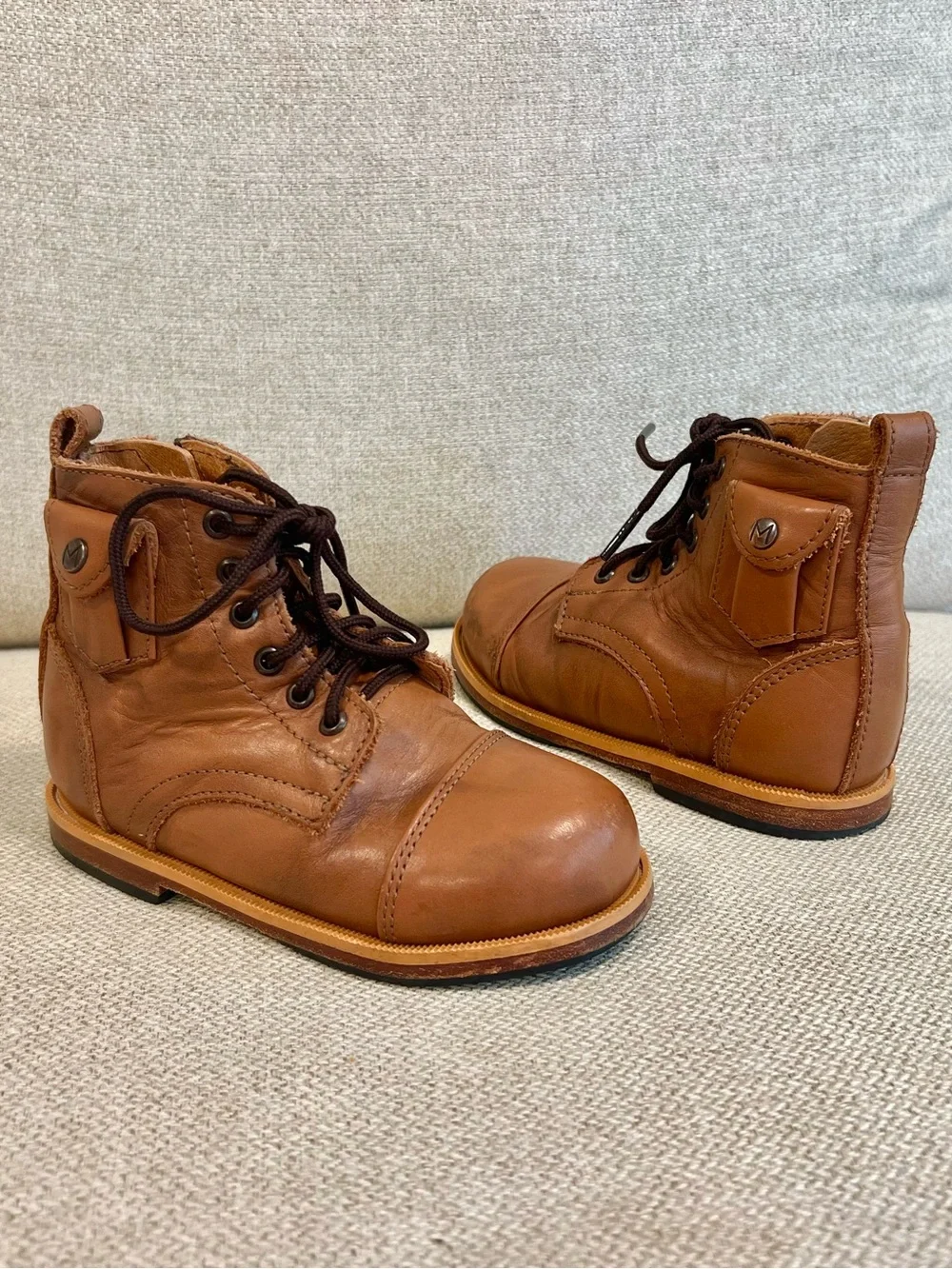 Mikoleon Heirloom Luxe Size 26 (9.5US) Full-Grain Leather YKK Zipper Boots Brown